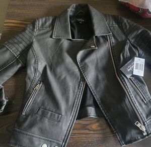 Coffee Shop New York Deep Iron Faux Leather Jacket